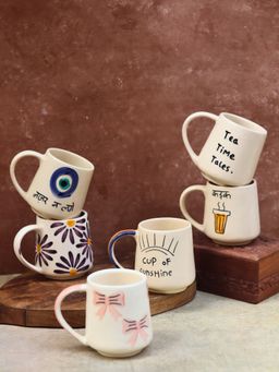 WEAVING HOMES - Set Of 6 Simple Sips Mugs Capacity 250 Ml