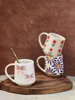 WEAVING HOMES - Set Of 3 Classic Favourite Mugs Capacity 250 Ml