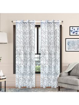 At Home by Nilkamal - Arias Luxuria Sheers Long Door Curtain Grey (Set of 2)