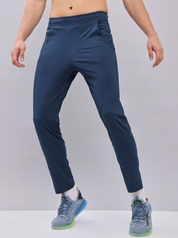 Technosport - Men Navy Blue Solid Relaxed Fit Sports Trackpant