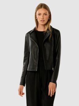 Forever New - Tina Faux Leather Biker Jacket
