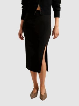 Forever New - Lacey Crepe Split Midi Skirt
