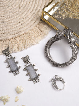 Teejh - by Joker and Witch Jarul Silver Oxidised Jewelry Gift Set