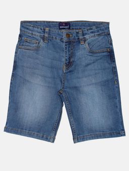 KiddoPanti - Boys Knee Length Medium Blue Denim Shorts