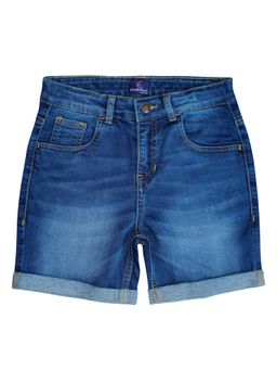 KiddoPanti - Boys Fashion Denim Dark Blue Rollup Shorts