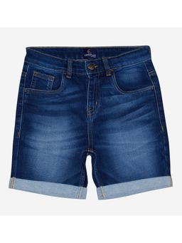 KiddoPanti - Boys Fashion Denim Medium Blue Rollup Shorts