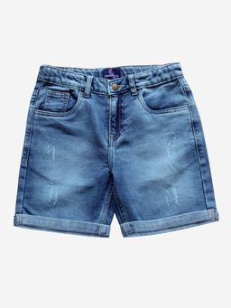 KiddoPanti - Boys Fashion Denim Blue Rollup Shorts