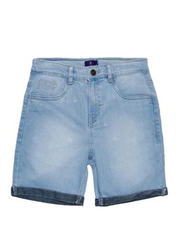 KiddoPanti - Boys Fashion Denim Lt Blue Rollup Shorts