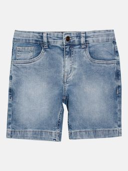 KiddoPanti - Boys Knee length Light Blue Denim Shorts