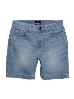 KiddoPanti - Boys Knee length Blue Denim Shorts