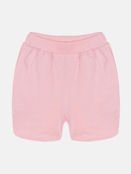 KiddoPanti - Girls Pink Knit Shorts