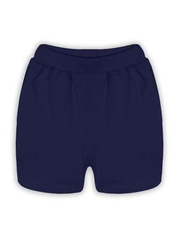 KiddoPanti - Girls Navy Blue Knit Shorts