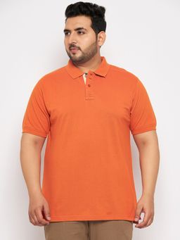 Club York - Orange Polo Solid Plus Size T-Shirt