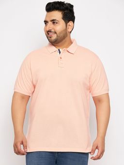 Club York - Pink Polo Solid Plus Size T-Shirt
