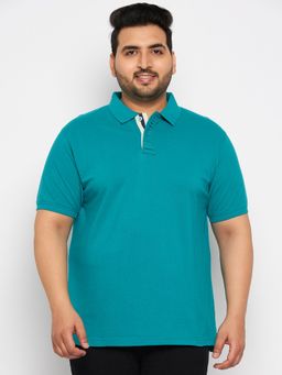 Club York - Blue Polo Solid Plus Size T-Shirt