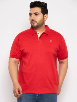 Club York - Red Polo Solid Plus Size T-Shirt