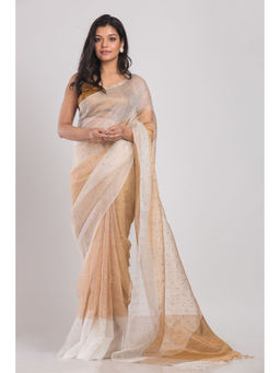 Angoshobha - Women Multi-Color Colorblock Saree with Unstitched Blouse