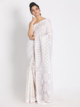 Angoshobha - Women White Woven Jamdani Saree