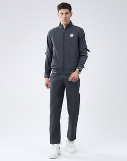 Monte Carlo - Men Charcoal High Neck Full Sleeve Tracksuit