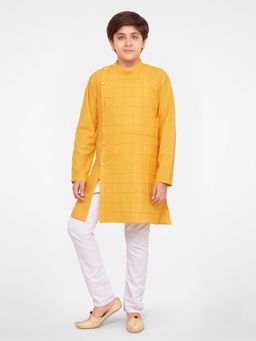 Jeetethnics - Boys Yellow Kurta Pyjama (Set of 2)