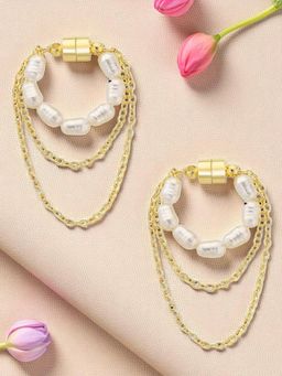 Fabula - Non-Piercing Magnetic Delicate Design Pearl Ear Cuff Earrings