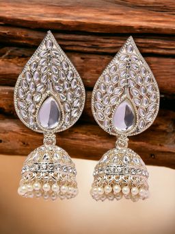 Fabula - Kundan Teardrop Jhumka Earrings