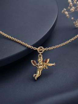Fabula - Love Angel Charm Delicate Gold Tone Fashion Anklet