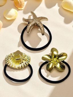 Fabula - Ocean Theme Gold Rubber Band (Pack of 3)