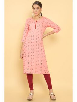 Soch - Women Peach Printed Kurta