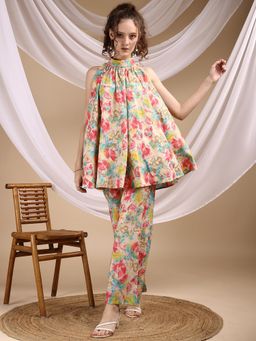 Tikhi Imli - Multi-Color Halter Co-Ord (Set of 2)