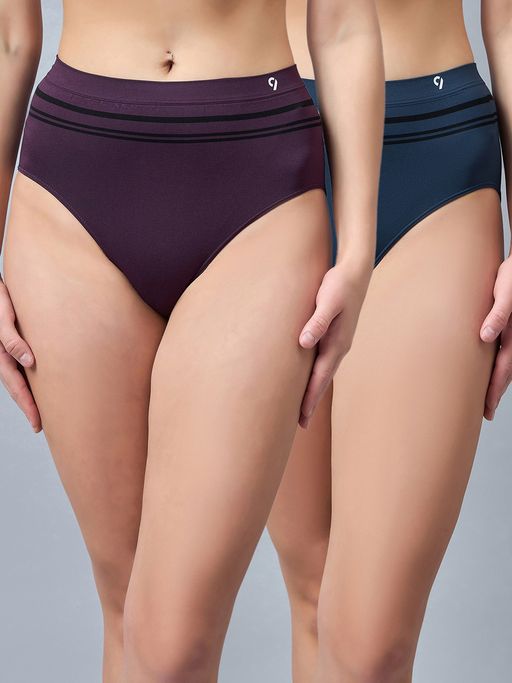C9 Airwear Solid Seamless Hipster Briefs for women (Pack of 2)
