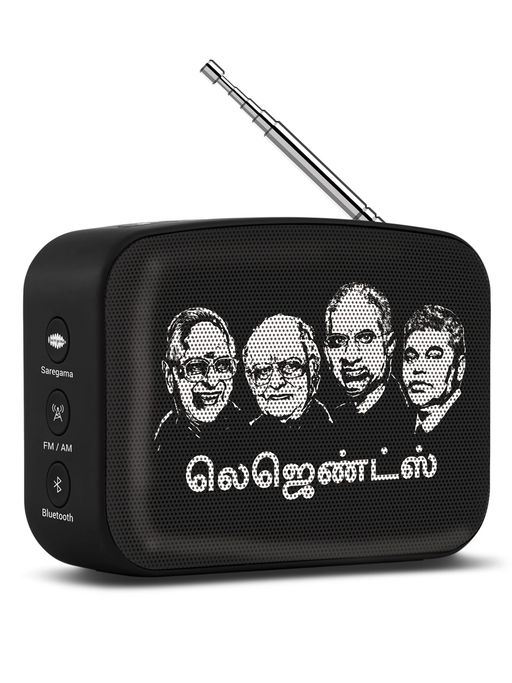 Saregama Carvaan Mini 2.0 Tamil- Music player with Bluetooth/ FM/AM/AUX (Moonlight Black)