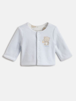 Chicco - Boys Blue Graphic Embroidered Reversible Cardigan