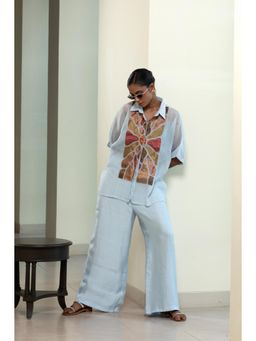 EEDA - Full Patch Shirt With Slip - Blue