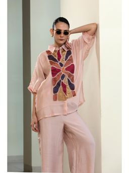 EEDA - Full Patch Shirt With Slip - Pink