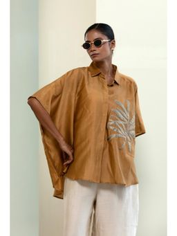 EEDA - Leaf Kaftan Shirt - Beige