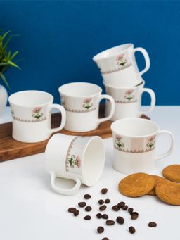 CLAY CRAFT - Fine Ceramic Liza Super Tea & Coffee Cup 200ml White