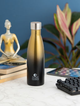 CLAY CRAFT - Vacbott Vacuum Gerald Double Walled 24 Hours Hot & Cold Water Bottle (500ml) Black