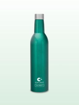 CLAY CRAFT - Vacbott Vacuum Ivy Wine Double Walled 24 Hours Hot & Cold Water Bottle (800ml) Green