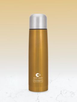 CLAY CRAFT - Vacbott Vacuum Terra Double Walled 24 Hours Hot & Cold Water Bottle (1000ml) Gold