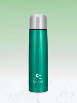 CLAY CRAFT - Vacbott Vacuum Terra Double Walled 24 Hours Hot & Cold Water Bottle (1000ml) Green