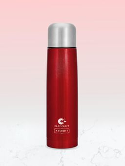 CLAY CRAFT - Vacbott Vacuum Terra Double Walled 24 Hours Hot & Cold Water Bottle (500ml) Red