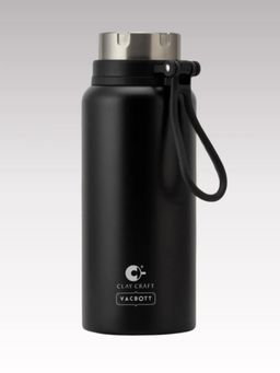 CLAY CRAFT - Vacbott Vacuum Topaz Double Walled 24 Hours Hot & Cold Water Bottle (900ml) Black