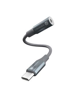 Portronics - Ikonnect C Type To 3.5 mm Audio For Type C Phones Black