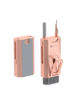 Portronics - Clean M Multifunctional 8-In-1 Gadget Cleaning Kit with Mobile Stand Pink