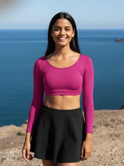 AOBA - Round Neck Top & Swim Skirt Pink (Pack of 2)