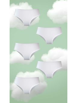 NeceSera - Brief Cloudy White Supima Nessies (Pack of 5)