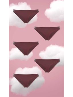 NeceSera - Full Coverage Bikini Soothing Ruby Supima Modal Nessies (Pack of 5)