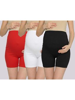 Evamomies - Hight Waist Maternity Shorts Multi-Color (Pack of 3)