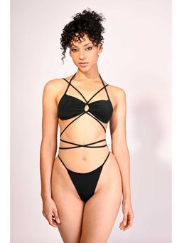Trove Label - Noir Venom Wrap Bikini Bra & Panty Black (Pack of 2)